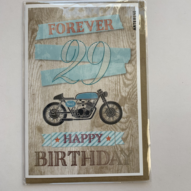 Artebene kort -Happy birthday, 29 forever