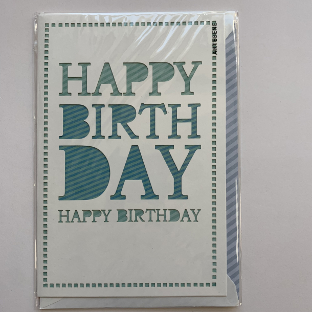 Artebene kort -Happy birthday, Stribes