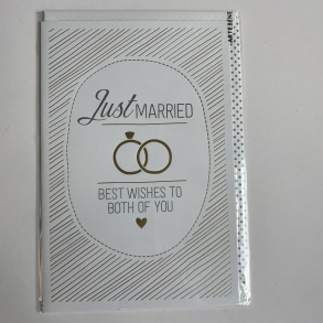 Artebene kort, Just Married, Best wishes