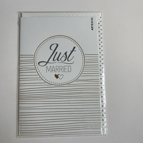 Artebene kort, Just Married, Guld