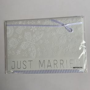 Artebene kort, Just Married -sommerfugl