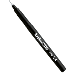 Artline 200 Fineliner pen, st med 8 stk.