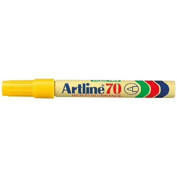 Artline 70, permanent marker, gul