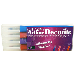 Artline Decorite brush metallic 4-st