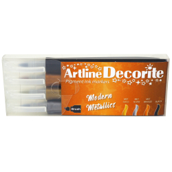 Artline Decorite brush Modern metallic 4-st