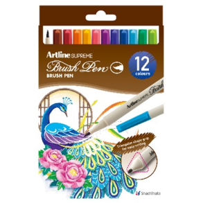 Artline Supreme Brush Pen, 12 stk. 