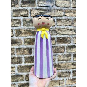 Au Maison Vase, mrs&miss, lilla/gul, 25x10 cm