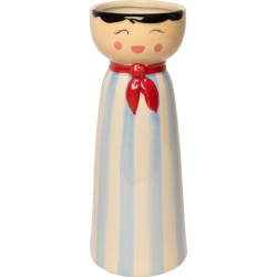 Au Maison Vase, mrs&miss, rd/lys bl, 25x10 cm