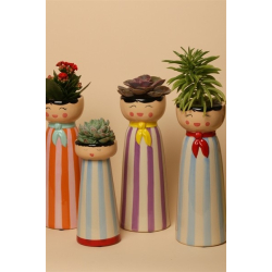 Au Maison Vase, mrs&miss, rd/lys bl, 25x10 cm