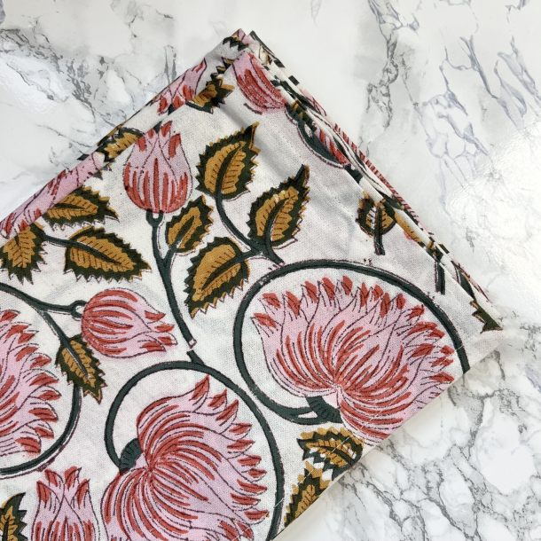 Au Maison Viskestykker, Artisan, pink/gul, 50x70 cm, 2 stk.