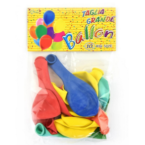 Balloner med blandede farver �30 cm, 10 stk. 