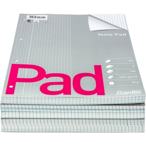 Bantex blok A4, kvadreret