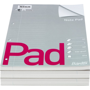 Bantex blok A4, sidelimet, linieret