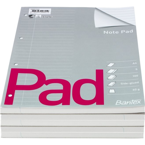 Bantex blok A4, sidelimet, linieret