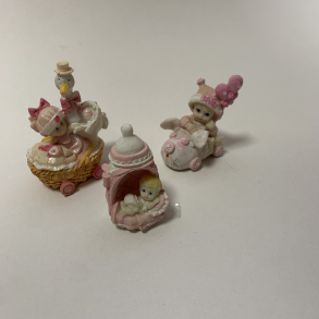 Barnedbsfigur, baby, lyserd,