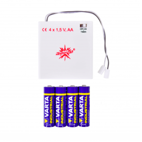 Batteriholder m/timer til n stjerne med LED