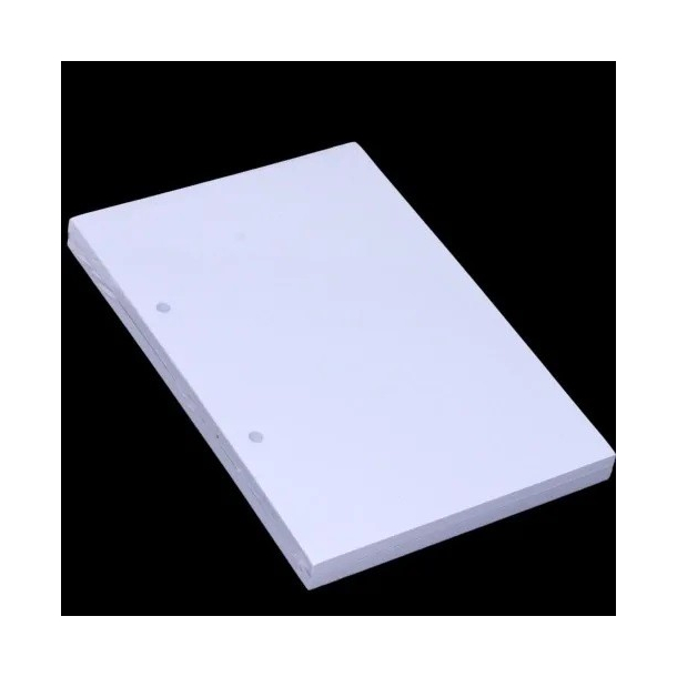 Blank blok m. huller, sidelimet A5 - 2 stk.