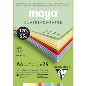 Clairefontaine MAYA karton, A4, 120g, 25 ark