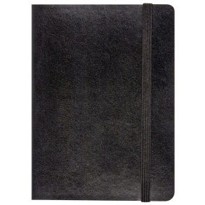 Blok med elastik, A6, sort