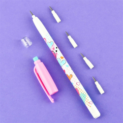 Blyant m. stifter og viskelder, hjerter