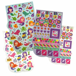 Bog med klistermrker, 250 stk., havfrue