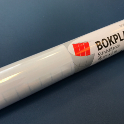 Bogbind trans. plast, selvklbende, 45cm x 2m.