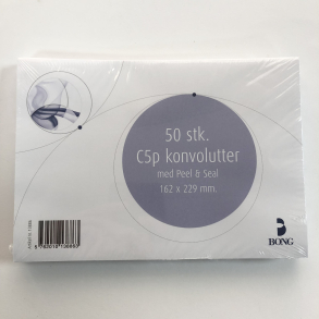 BONG C5p Konvolutter uden rude, 50 stk. 