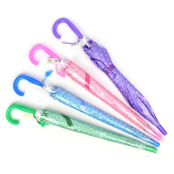 Brneparaply med prikker, lilla