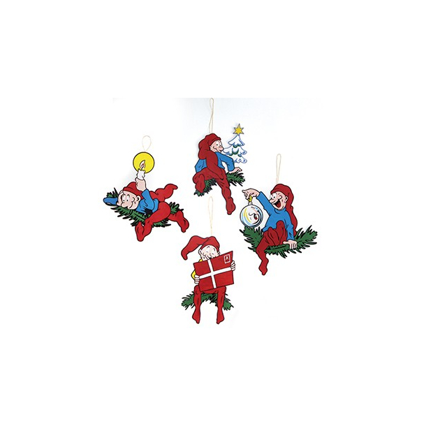 Bramming nisse, tr, til ophng, 40 cm, Danmark