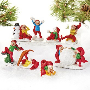 Bramming nisselandskab, poly, st med 8 stk.