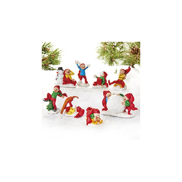 Bramming nisselandskab, poly, st med 8 stk.