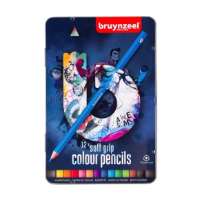 Bruynzeel Farveblyanter Soft Grip, 12 stk.