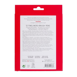 Bruynzeel Fineliner Brush pen st, 12 farver