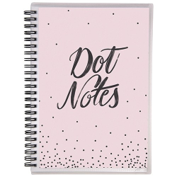 Burde, DotNotes, pink m. spiral