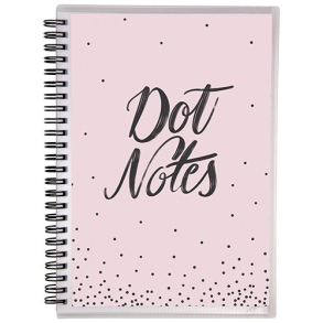 Burde, DotNotes, pink m. spiral