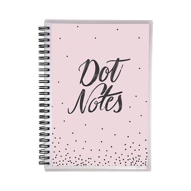 Burde, DotNotes, pink m. spiral