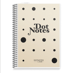 Burde, DotNotes, Spiralryg, Beige m. prikker