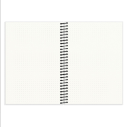 Burde, DotNotes, Spiralryg, Beige m. prikker