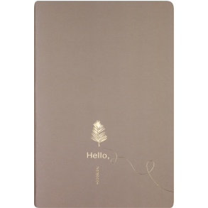 Burde noteshfte brunt, linieret