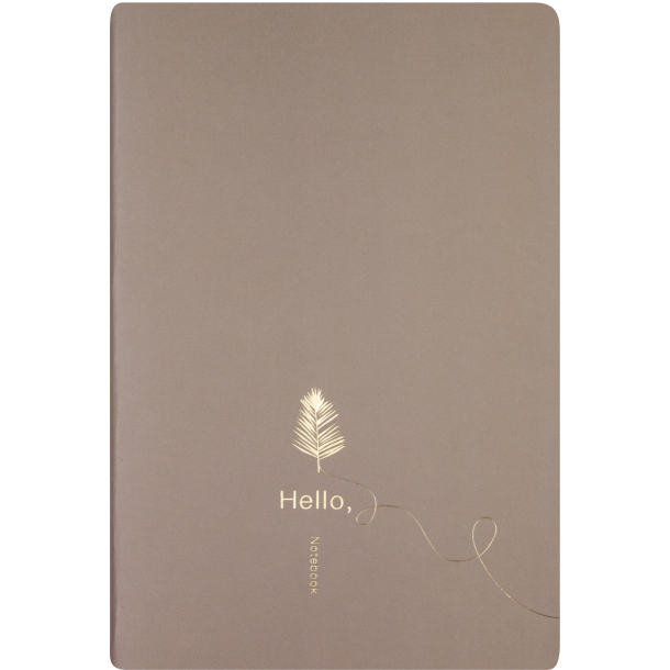 Burde noteshfte brunt, linieret