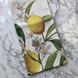 Caja, Italiensk viskestykke med citroner, 73 x 54 cm