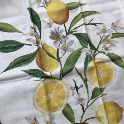 Caja, Italiensk viskestykke med citroner, 73 x 54 cm