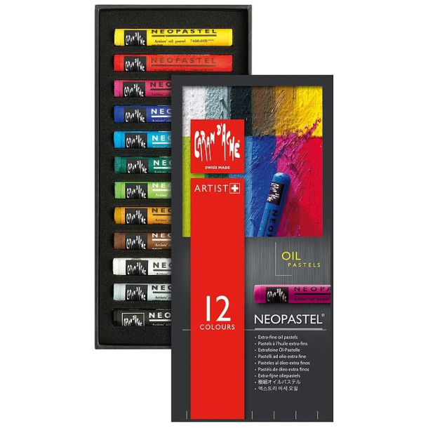 Caran d'Ache Neopastel oliepastel st 12 i ske