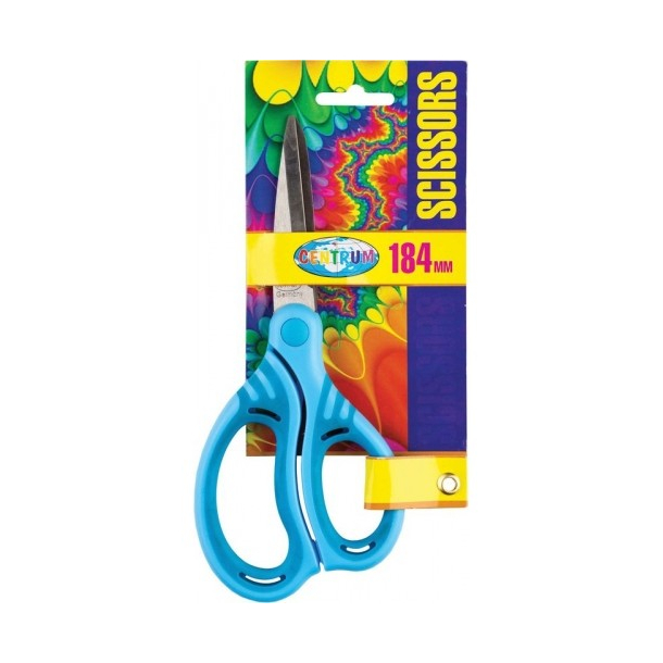 Centrum saks med gummigreb 18,4 cm, bl