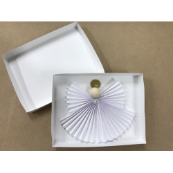 Christiansfeld engel, ekstra stor, hvid