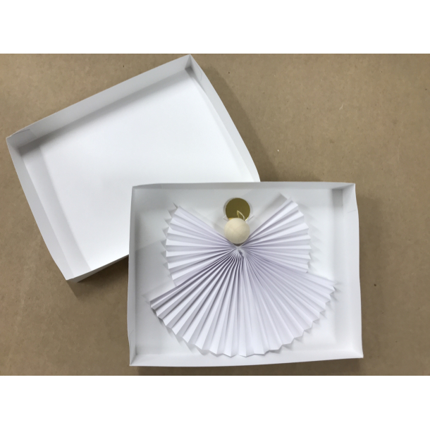 Christiansfeld engel, ekstra stor, hvid