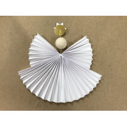 Christiansfeld engel, ekstra stor, hvid