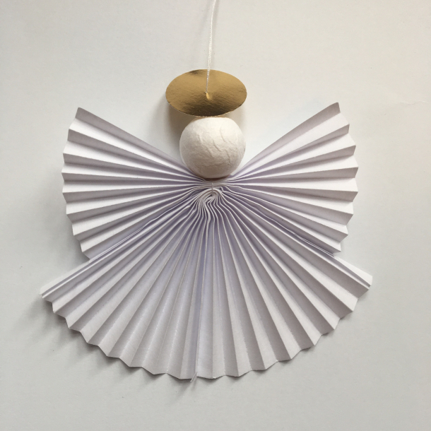 Christiansfeld engel, stor, hvid