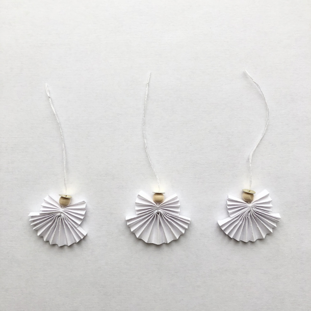 Christiansfeld engle 3 stk. sm, hvid