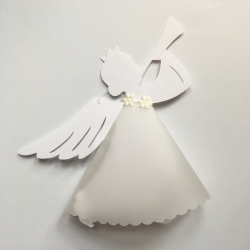 Christiansfeld engle, 4 stk., hvid